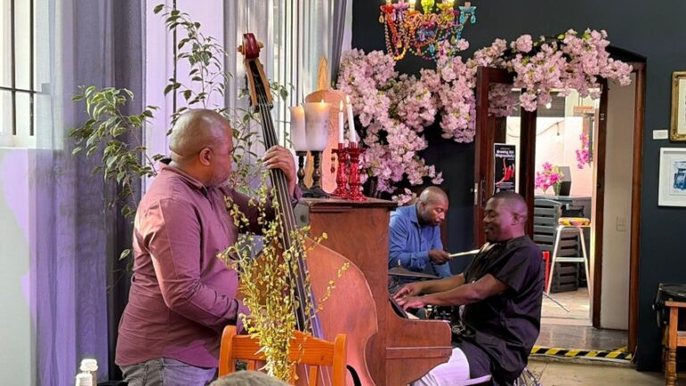 Jazz trio performing live