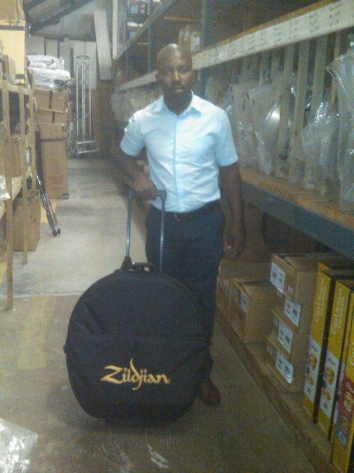 Sipho with Zildjian travel cymbal bag